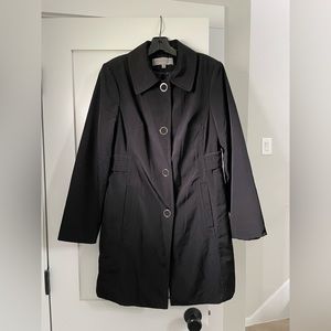 Anne Klein Classic Black Trenchcoat - M